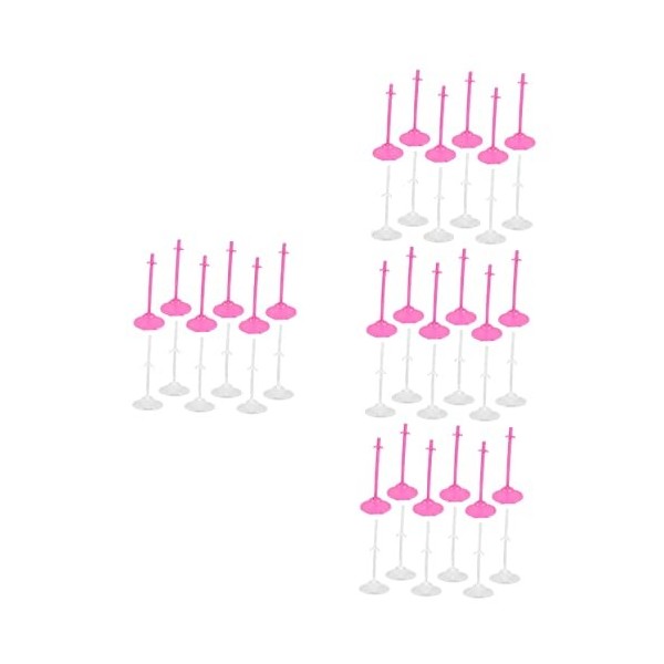 ibasenice 24 Pièces Support De Poupée Présentoir De Table Poupées pour Filles Présentoir De Bureau Support De Modèle De Poupé