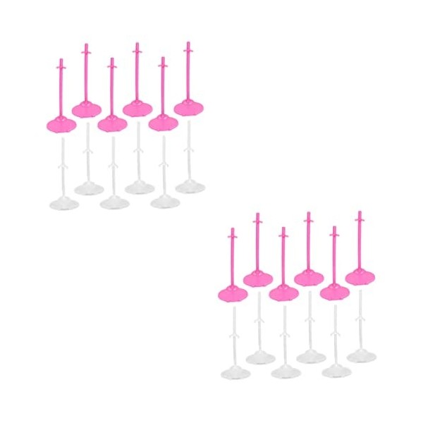 ibasenice 24 Pièces Support De Poupée Présentoir De Table Poupées pour Filles Présentoir De Bureau Support De Modèle De Poupé