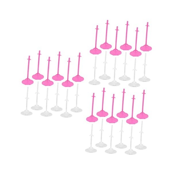 ibasenice 24 Pièces Support De Poupée Présentoir De Table Poupées pour Filles Présentoir De Bureau Support De Modèle De Poupé