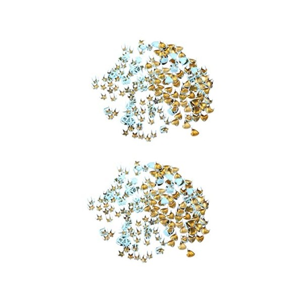 SEWACC 400 Pcs Boutons De Bricolage Vêtements Punk Poupées pour Maison De Poupée Poupées Miniatures Goujons en Forme DÉtoile