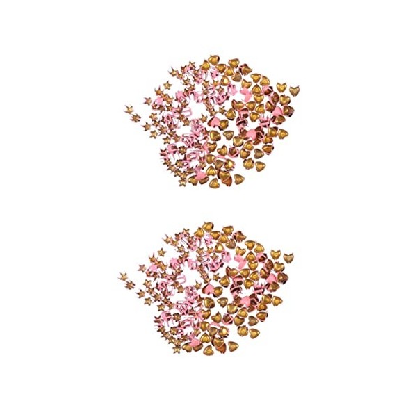 SEWACC 400 Pcs Boutons De Bricolage Vêtements Punk Poupées pour Maison De Poupée Poupées Miniatures Goujons en Forme DÉtoile