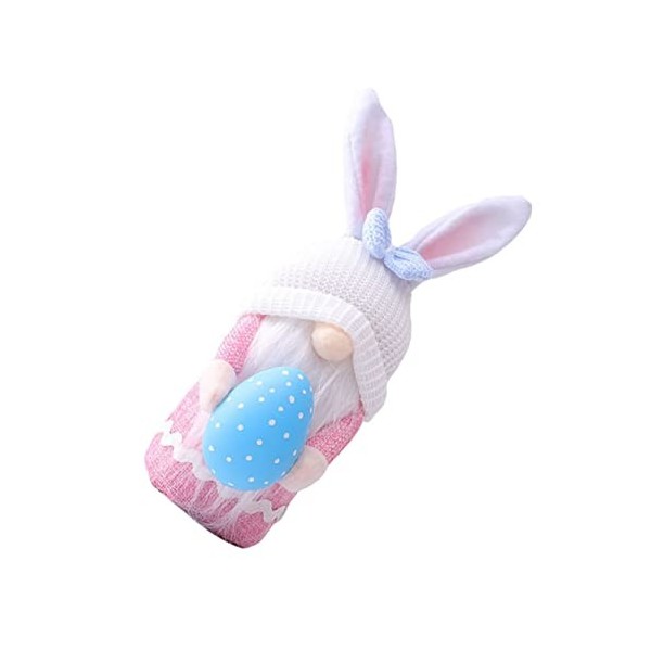 Didiseaon 2Pcs Oeuf De Lapin Tenant des Décorations De Bureau De Poupée Jouets De Bureau Bijoux De Printemps Figurines De Gno
