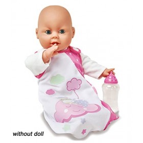 Simba Laura Gute Nacht 10540001 – Accessoires pour bébé, Sac de Couchage, Brosse à Dents, Couche, Bouteille, pour poupées, 4 