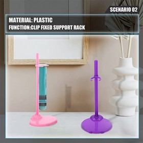 SEWACC 30 Pièces Stand De Poupée Mini Support Daffichage De Poupée Support De Robe De Poupée Figurines Accessoires De Poupée