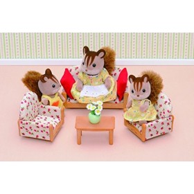 Sylvanian Family - 2922 - Poupes Et Accessoires - Canap / 2 Fauteuils / Table Basse - Sylvanian