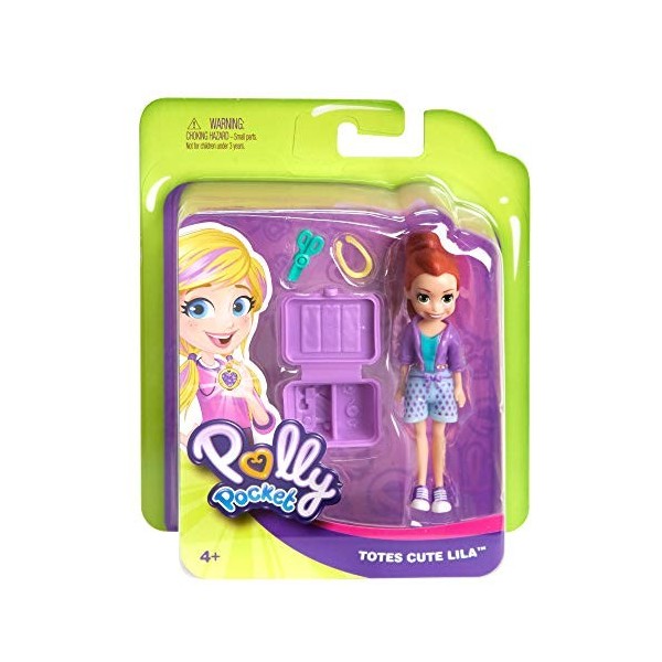 Mattel Polly Pocket Active Pose Doll Totes Cute Lili