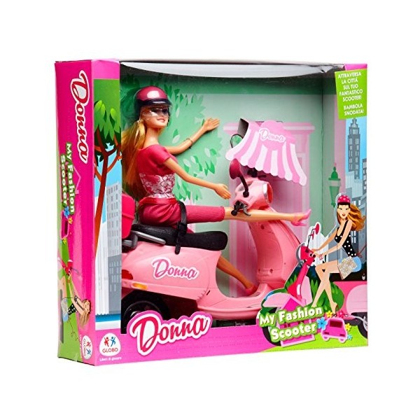 Globo Toys Globo - 37061 - Poupée Donna Fashion avec Trottinette