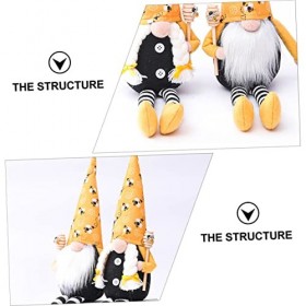 Toyvian 1Pc Abeille Poupée sans Visage Gnomes Nordiques Gnomes Suédois Ornements De Poupée GNOME Abeille en Peluche Poupée Bé