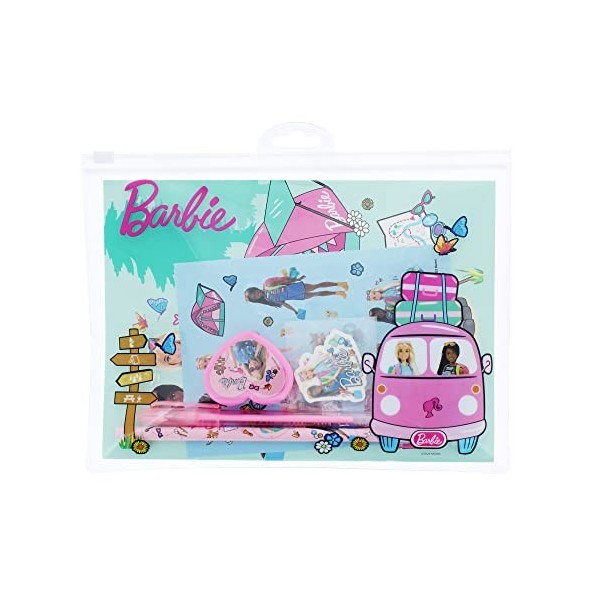 Ensemble de papeterie Barbie Super | Ensemble de papeterie scolaire | Cadeaux Barbie | Fournitures de papeterie | Papeterie B