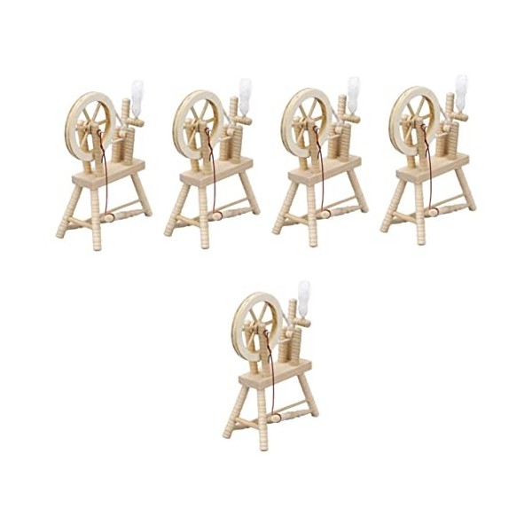 Toyvian 2 Pièces Modèle Vintage Roue Vintage Décor À La Maison Ornements Para Maison Trucs Paysage Décoration Mini Main Dévid