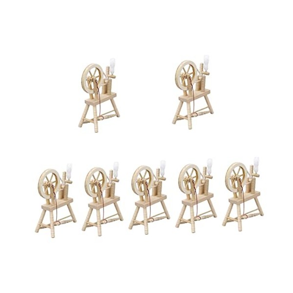 Toyvian 2 Pièces Modèle Vintage Roue Vintage Décor À La Maison Ornements Para Maison Trucs Paysage Décoration Mini Main Dévid