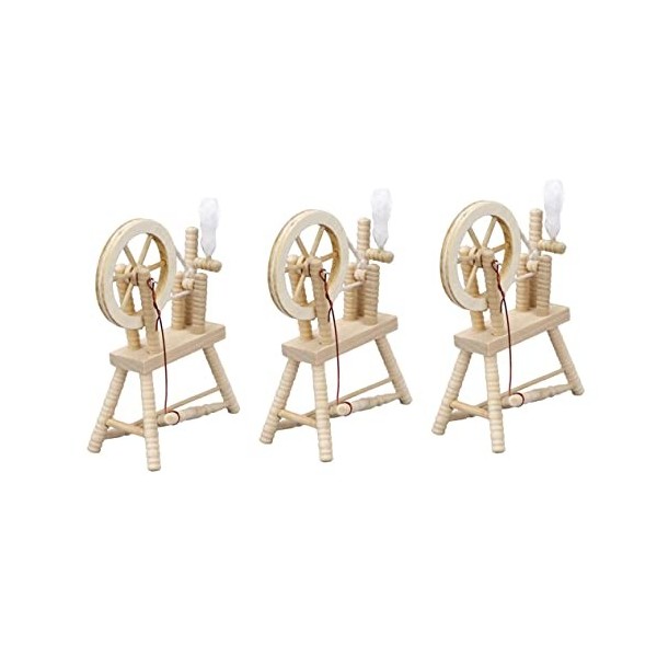 Toyvian 2 Pièces Modèle Vintage Roue Vintage Décor À La Maison Ornements Para Maison Trucs Paysage Décoration Mini Main Dévid