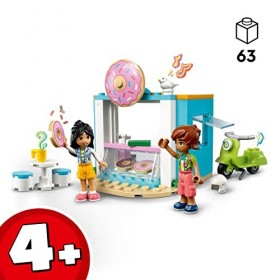 LEGO 41723 Friends La Boutique de Donuts, Set de Café, Jouet Filles et Garçons 4 Ans avec Mini-Poupées Liane et Léo et Scoote