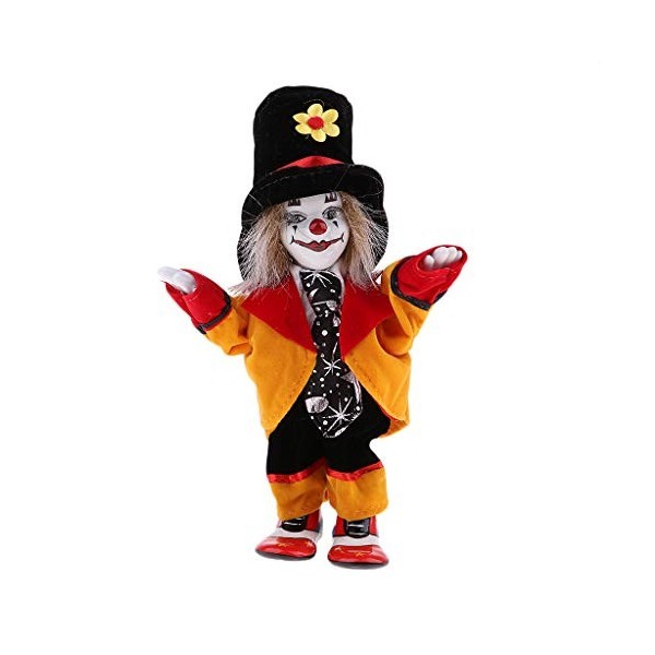 D DOLITY 18cm Poupée Porcelaine Clown Drôle Ornement Cadeau Saint Valentin 2