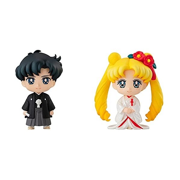 Ulyjcq 2pcs Belle Fille Modèle Sailor Moon Mille Feuille Cartoon de la Valentin Cake de Mariage de la SaintValentin Modèle dé