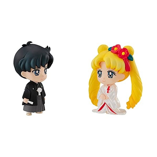 Ulyjcq 2pcs Belle Fille Modèle Sailor Moon Mille Feuille Cartoon de la Valentin Cake de Mariage de la SaintValentin Modèle dé