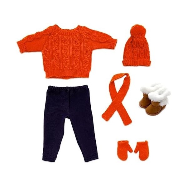 Uteruik Vêtements de poupée pour poupées de 43 cm - Ensemble de ski dhiver 6 pièces - Accessoires de costume pour enfants 