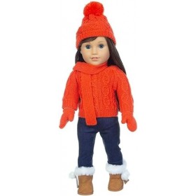 Uteruik Vêtements de poupée pour poupées de 43 cm - Ensemble de ski dhiver 6 pièces - Accessoires de costume pour enfants 