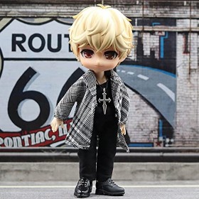 niannyyhouse Obitsu Vêtements de poupée 11 cm Costume Manteau + Gilet + Pantalon Ensemble 3 pièces Veste Plaid 1/12 BJD Poupé