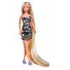 Simba Steffi Love 105733525 Poupée XXL Hair, Robe à Paillettes Effet Arc-en-Ciel et Cheveux Super Longs, avec Pinces à Cheveu