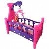 Tiktaktoo Grand Lit de Poupée avec Coussin + Couverture Carrousel 3in1 Enfants Berceau pour Poupée Literie sans Poupée Meuble