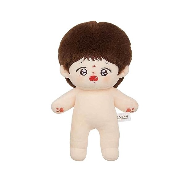 AOOOWER Poupée en Peluche Lifelike-Reborns pour Enfants Poupée Nue 8 Pouces avec Cheveux Poupée Douce en Peluche Décoration C