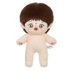 AOOOWER Poupée en Peluche Lifelike-Reborns pour Enfants Poupée Nue 8 Pouces avec Cheveux Poupée Douce en Peluche Décoration C