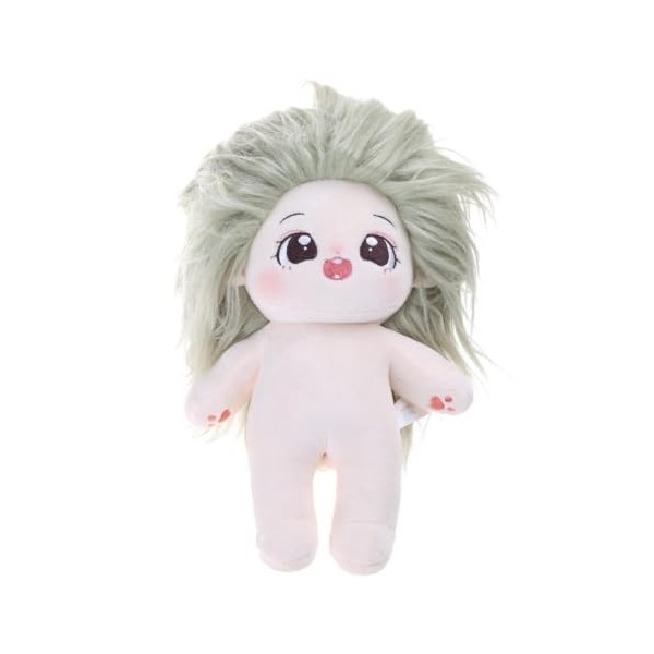 AOOOWER Poupée en Peluche Lifelike-Reborns pour Enfants Poupée Nue 8 Pouces avec Cheveux Poupée Douce en Peluche Décoration C