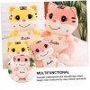 OATIPHO 1Pc Tigre Souriant Rose 2022 Cadeau du Nouvel an Poupée Animal en Peluche Jouet en Peluche De Noël Nouvel an Chinois 