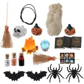 POPETPOP Paysage Miniature dhalloween – Accessoires De Village dhalloween Ensemble Dornements 1:12 Accessoires De Mise en 