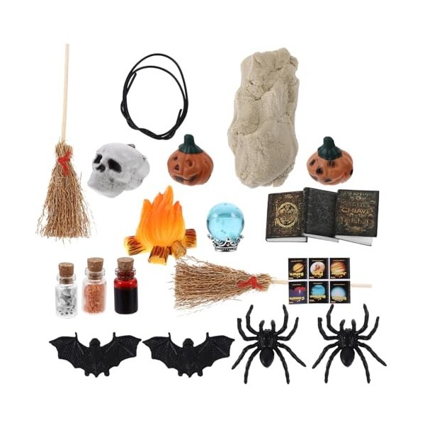 POPETPOP Paysage Miniature dhalloween – Accessoires De Village dhalloween Ensemble Dornements 1:12 Accessoires De Mise en 