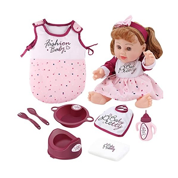 Zceplem Poupée bébé réaliste,Cute Soft Baby Dolls Girl Nouveau-né Jouet pour bébé Grands Yeux | Kit poupée pour Cadeau fête d