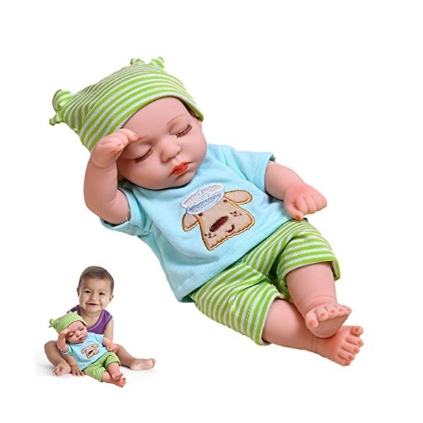 changmiao Poupées bébé réalistes - Poupée Nouveau-né 10 Pouces | Doux Nouveau-né Reborn Doll Toddler Real Life Size Baby Doll