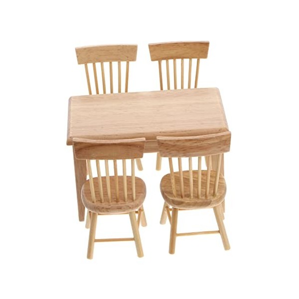 Toyvian 5 Pièces Accessoires De Meubles De Maison De Poupée Jouets De Camion Peinture pour Meuble en Bois Table en Bois Table