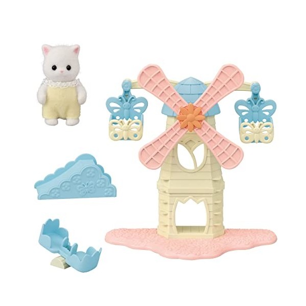 Sylvanian Families - La Fête Foraine -Le moulin des bébés - 5526 - Figurines Prêt à Jouer - Mini Poupées