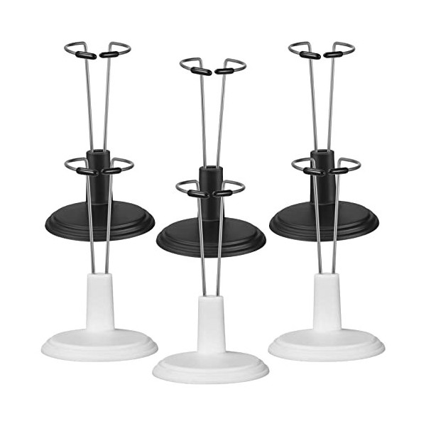 Toddmomy Support de poupée 6 pièces réglable Support de présentation de figurine daction pour décoration de vitrine