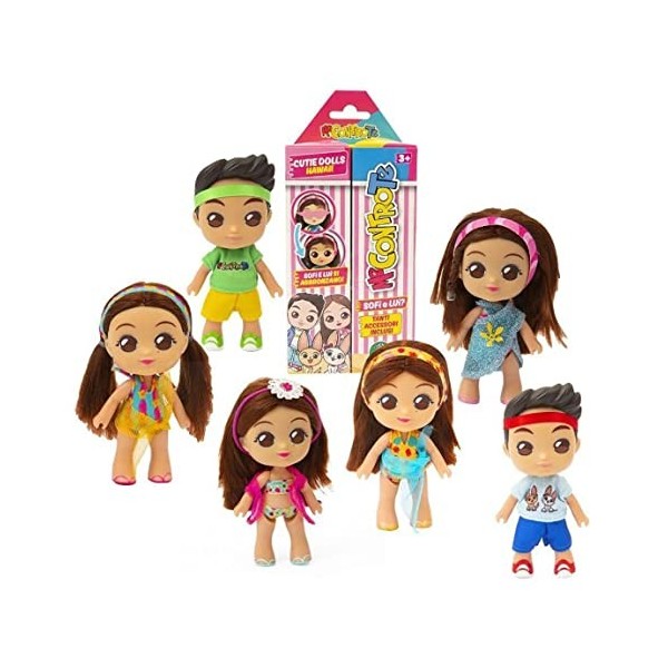 Giochi Preziosi Me Contro Te - Cutie Doll Hawaii, Cutie Doll à Sopresa Sofì O Luì, 6 Mini poupées différentes Qui se bronzent