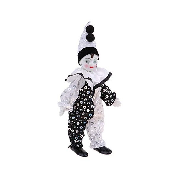 P Prettyia Poupée Porcelaine Clown Effrayant Cadeau danniversaire pour Enfant - 5, 25cm