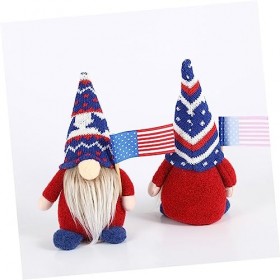 Didiseaon 2 Pcs Poupée sans Visage Figurine Debout du Jour des Anciens Combattants Décoration De Fête Nains De Vacances Poupé