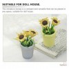 TOYANDONA 2 Pièces Bonsaï De Tournesol Miniature Mini Pot De Fleur De Tournesol Maison De Poupée Tournesol Artificiel Plantes