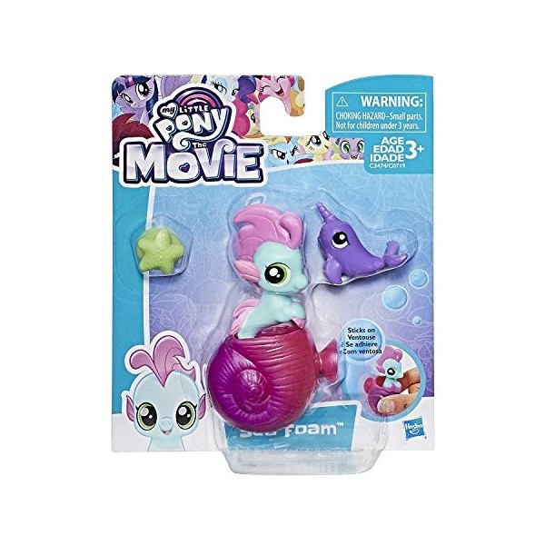 My Little Pony: Le Film – Bébé Poney Sirène – Sea Foam – Figurine 3 cm + Accessoires