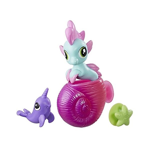 My Little Pony: Le Film – Bébé Poney Sirène – Sea Foam – Figurine 3 cm + Accessoires