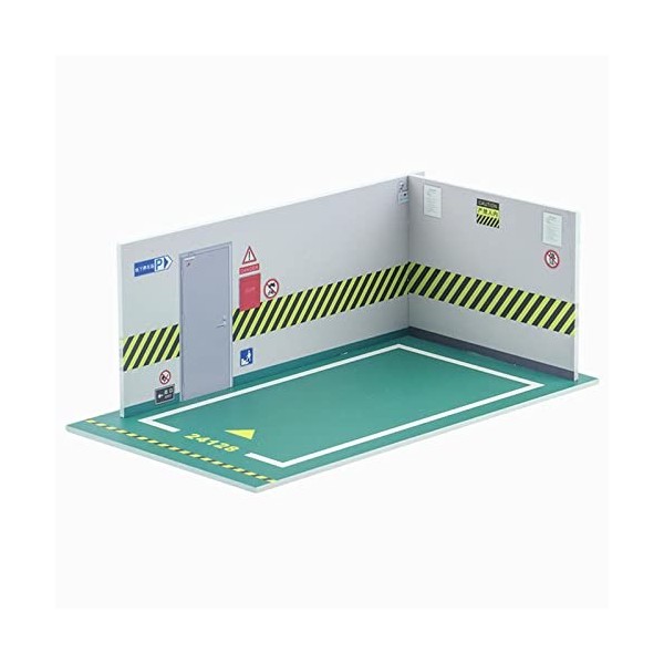 Generico Modèle de Voiture en PVC Diorama Parking Paysage 1/24 Parking Assembler Le Modèle Daffichage , K