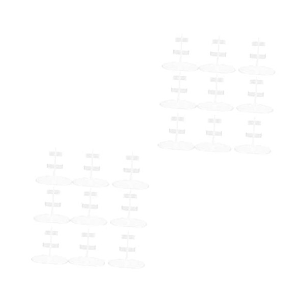 ibasenice 20 Pièces Support De Pied De Poupée Support en Plastique Mini Poupées Poupée Action Figure Porte-Poupée Affichage S