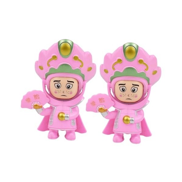 ibasenice 2 Pièces Opéra Visage Jouet Maquillage du Visage Jouet National Traditionnel Bureau `Parure De Bureau Décor Chinois