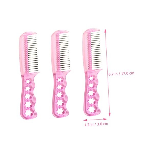 ibasenice 12 Pièces Peigne Poupée pour Poupée en Plastique Brosse À Cheveux Cheveux Brosse Métallique Outil pour Poupée Cheve