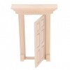 Vcedas Panneau de Porte Miniature en Bois pour Maison de Poupée 1:12, Cadre de Porte à 6 Grilles, Meubles Non Peints, Accesso