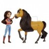 Spirit lindomptable Coffret Lucky et Spirit avec poupée articulée Lucky 18 cm et figurine cheval Spirit, friandises et bross