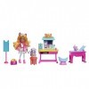 Enchantimals Coffret de jeu Bêtes Citadine, Cabinet du Docteur Chat avec poupée, figurine de chat, meubles et accessoires, Jo