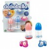 Cicciobello - Ensemble daccessoires avec 2 sucettes et Deux biberons pour la Petite Fille Qui Veut Prendre Soin de sa poupée